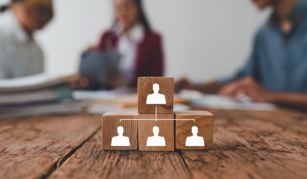 Business people process and workflow automation with flowchart. Business Analytics Workflow Process Project and Research Concept.