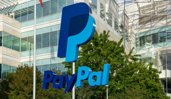 San Jose, CA, USA - June 10, 2023: PayPal headquarters in San Jose, CA, USA. PayPal Holdings, Inc. is an American multinational financial technology company operating an online payment system.