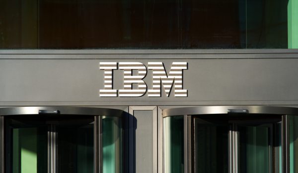 Logo of American company IBM at the entrance of office building at Zürich Altstetten at City of Zürich. Photo taken December 7th, 2021, Zurich, Switzerland.