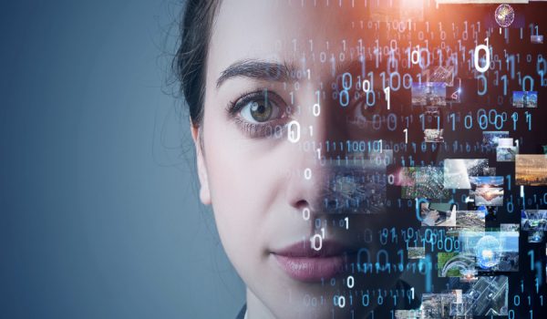 AI (Artificial Intelligence) concept. Deep learning. Visual contents.
