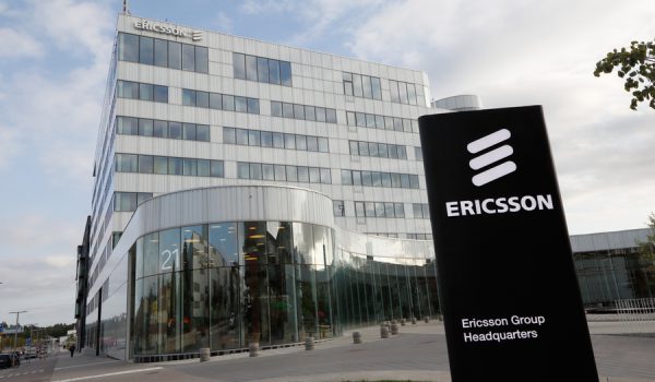 Stockholm:, Sweden - September 14, 2016 The Ercisson group headquarters office building located in the Stockholm suburban district of Kista.